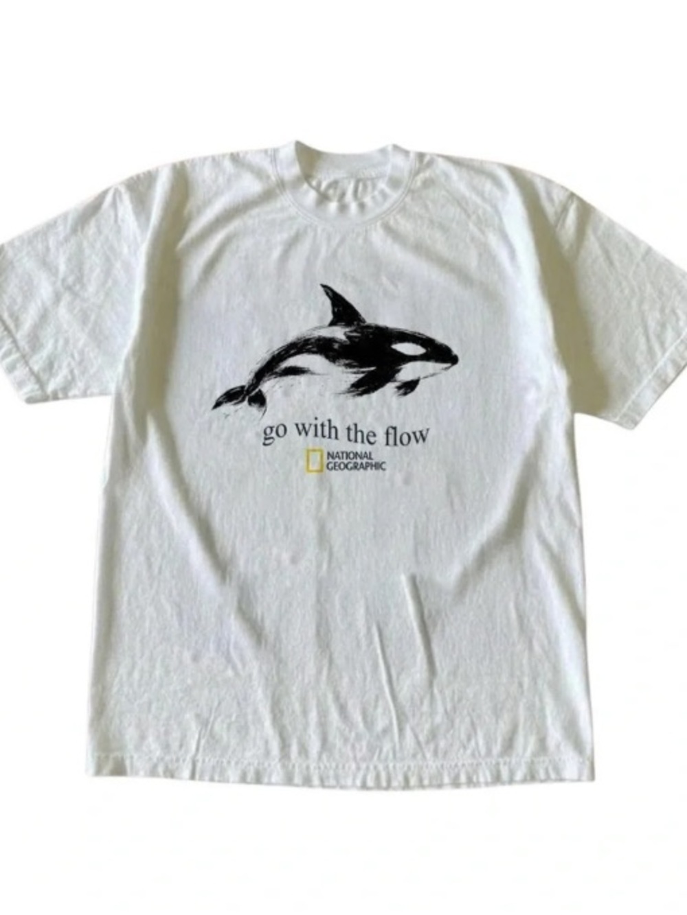 National Geographic Go With The Flow Orca White Nature Graphic T-Shirt